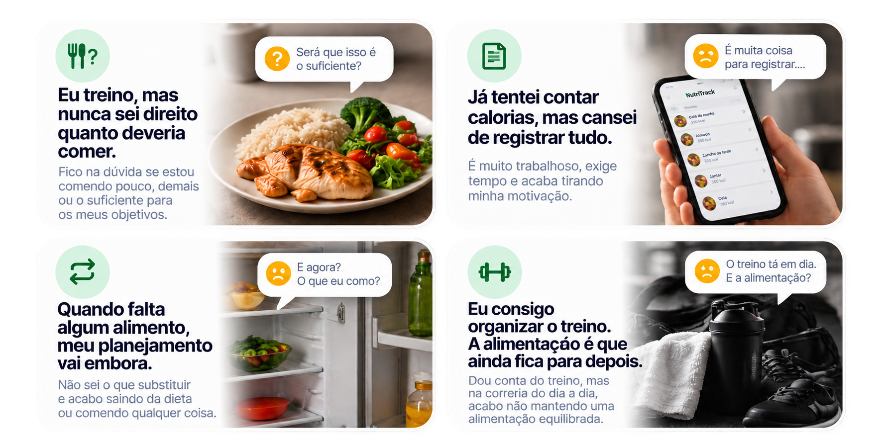 Quatro situações comuns de quem treina e encontra dificuldades para organizar a alimentação